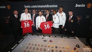 All first-team players were there to support world's first club-branded online casino (image: www.manutd.com)