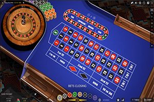 Auto-Roulette is a fast-paced game that features a real wheel and no dealer.