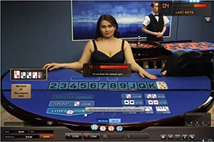 Live Hi-Lo is a live dealer game based on pure luck. Image: YouTube