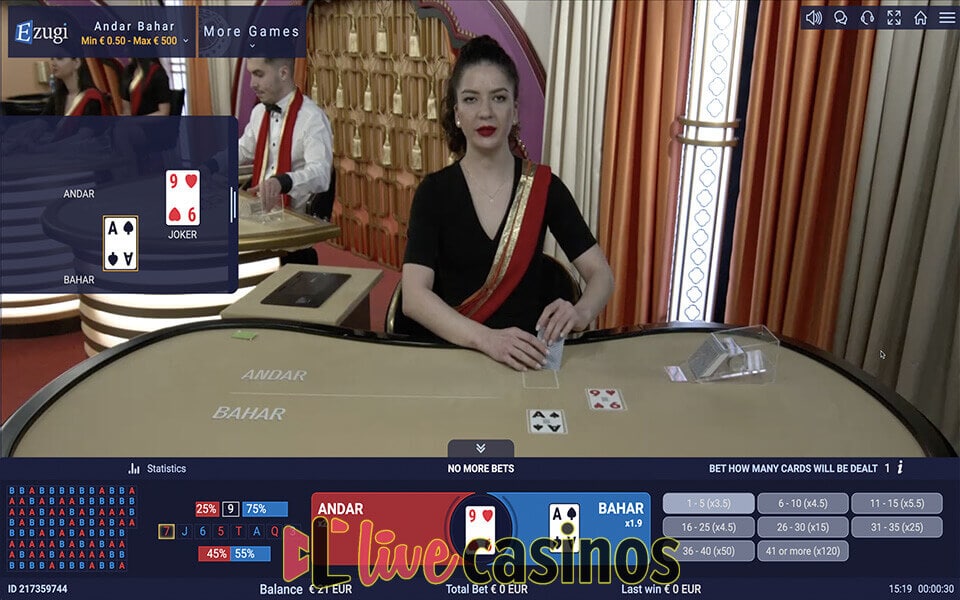 Live Andar Bahar (Ezugi)