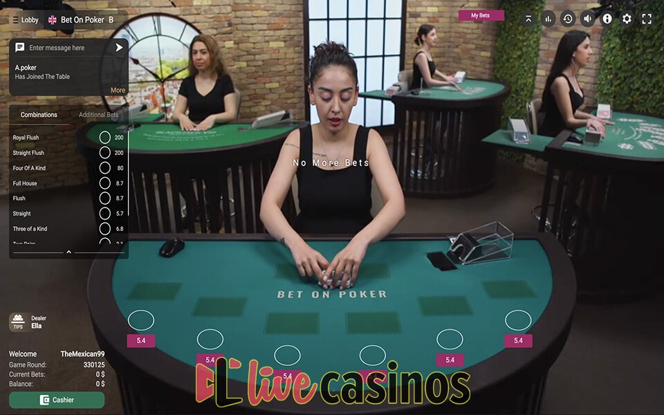 Live Bet on Poker (Betconstruct)