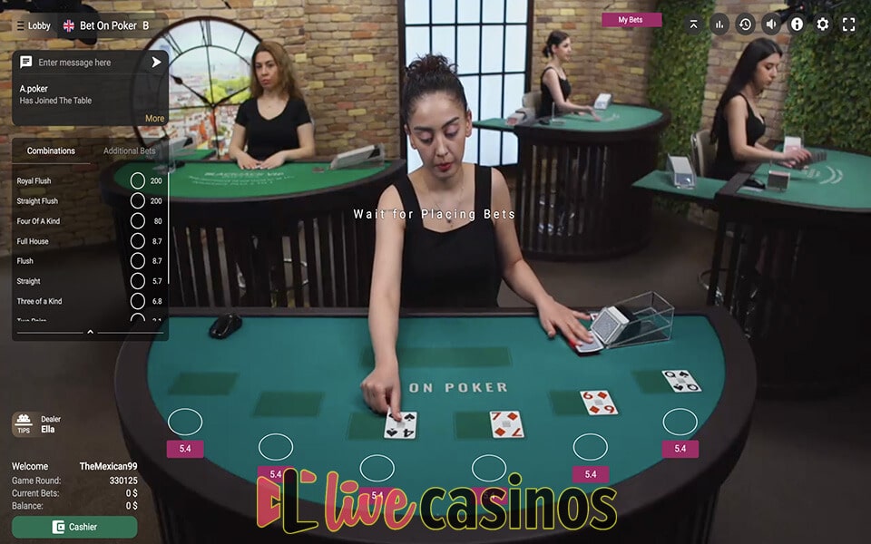 Live Bet on Poker (Betconstruct)