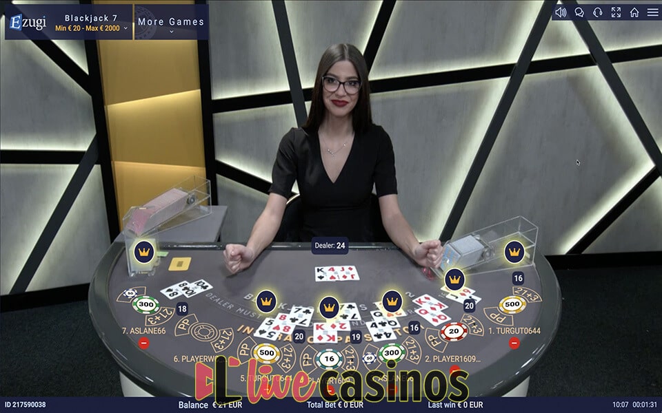 Live Blackjack (Ezugi)