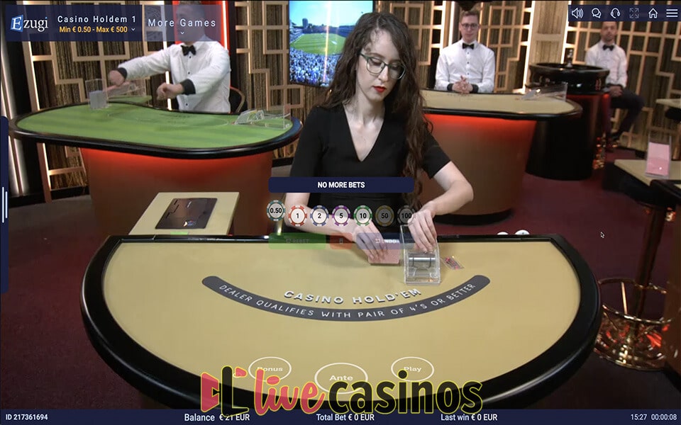 Live Casino Hold'em (Ezugi)
