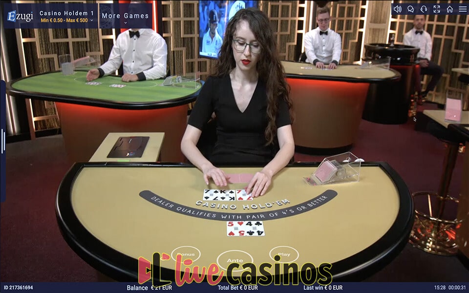 Live Casino Hold'em (Ezugi)