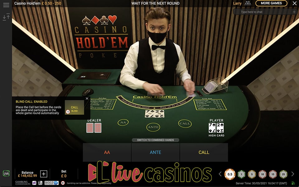 Live Casino Hold'em (Playtech)