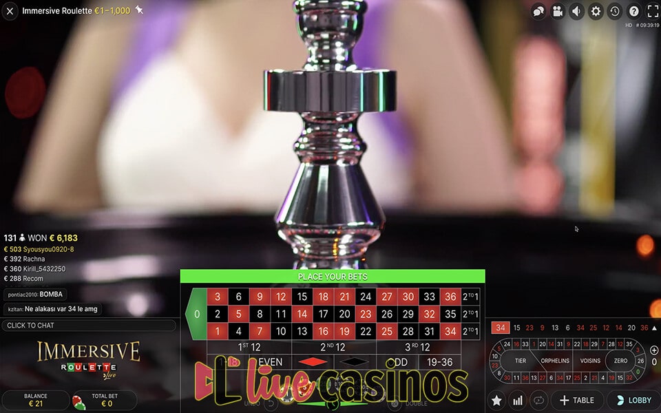Live Immersive Roulette