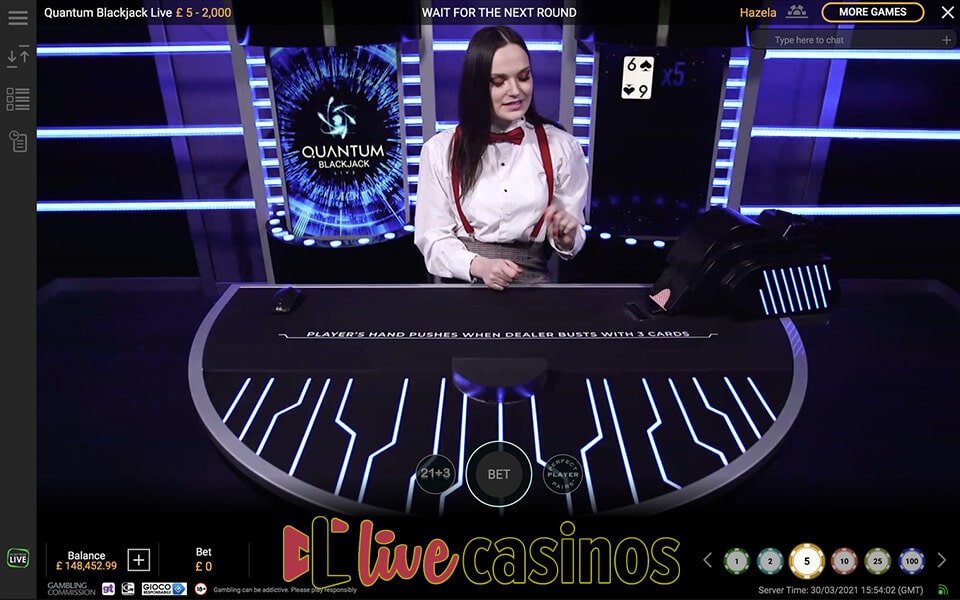 Live Quantum Blackjack