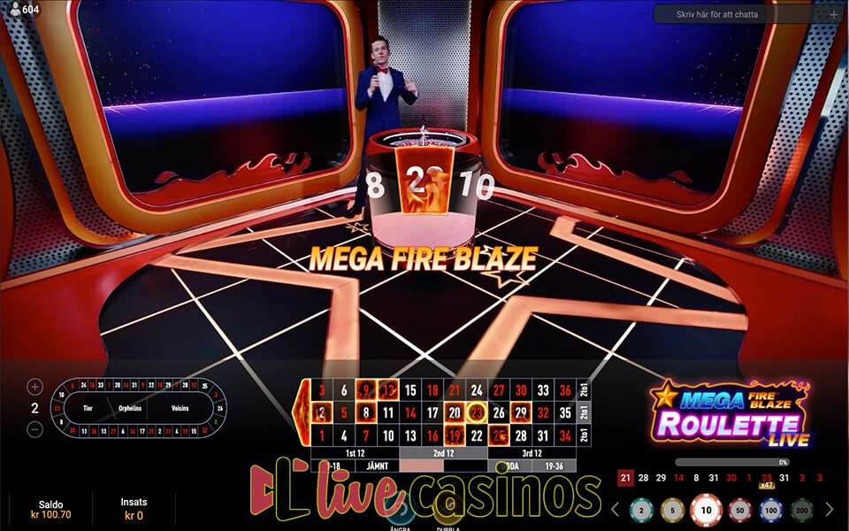 Live Mega Fire Blaze Roulette