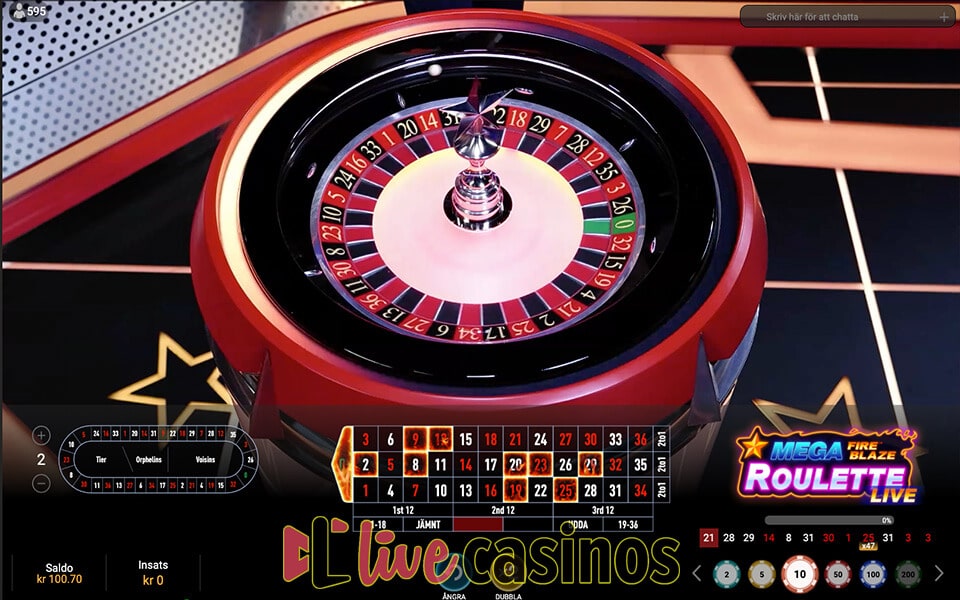 Live Mega Fire Blaze Roulette