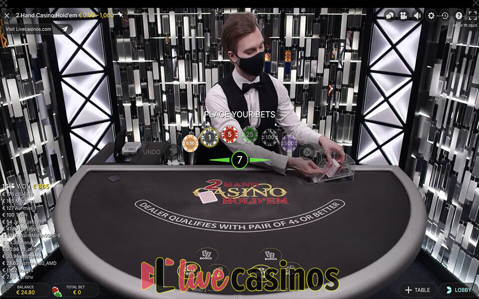 Live 2 Hand Casino Hold’em
