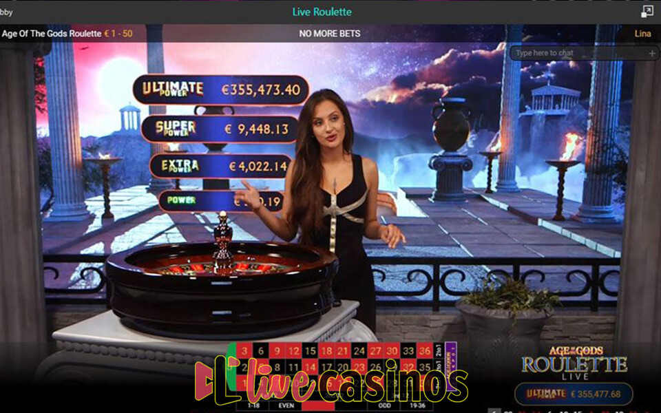 Age of the Gods Live Roulette