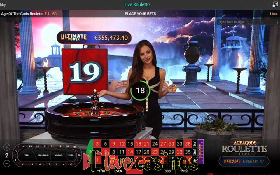 Age of the Gods Live Roulette