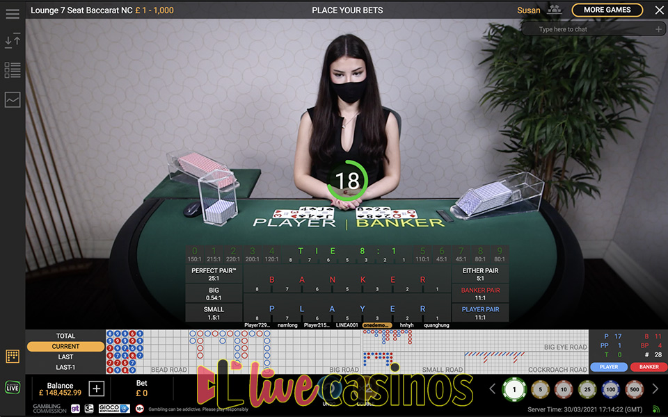 Live Baccarat 7 Seat