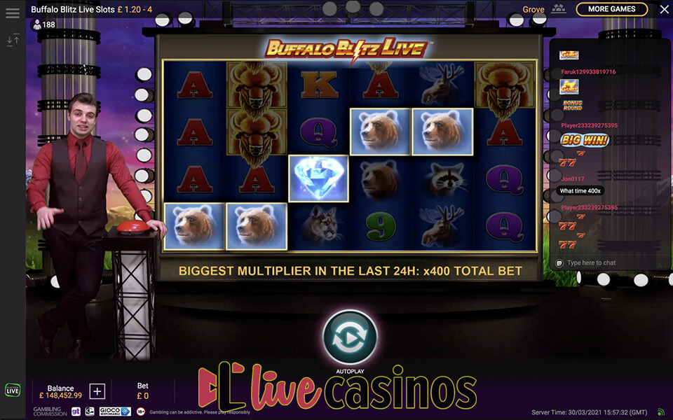 Buffalo Blitz Live Slots