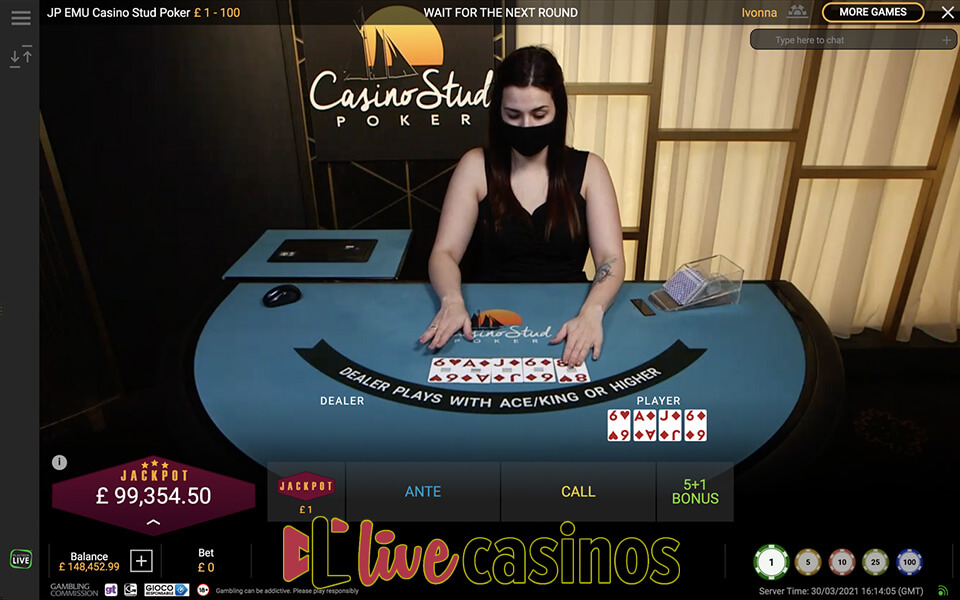 Casino Stud JP Emulator