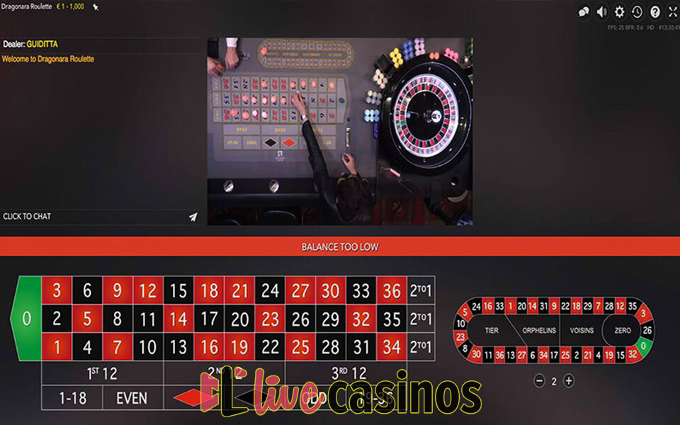 Live Dual Play Roulette
