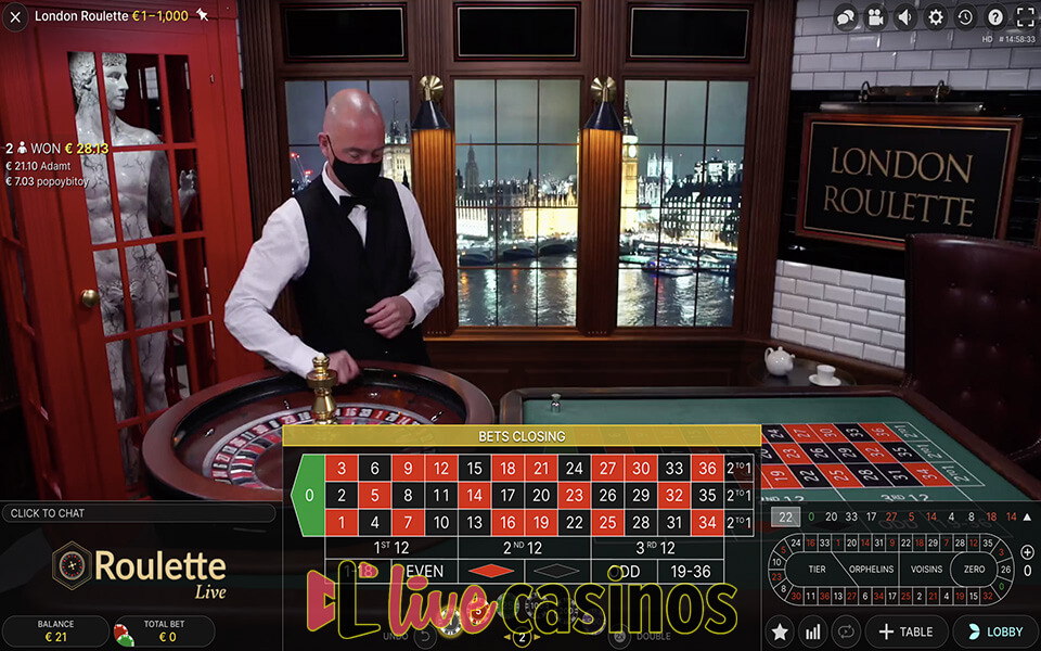 London Live Roulette