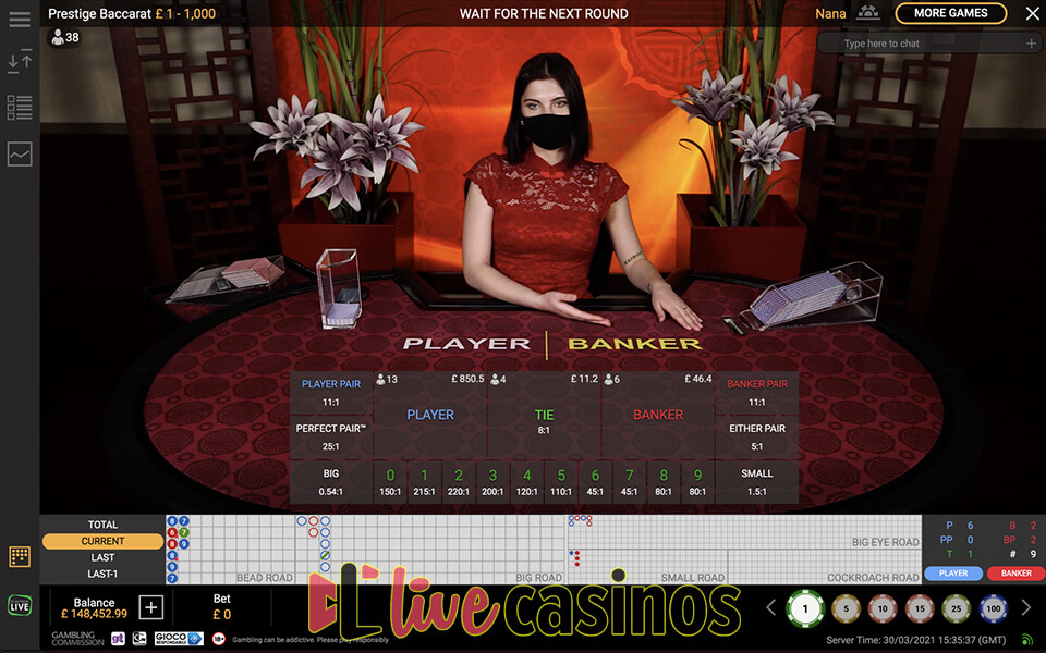 Live Prestige Baccarat