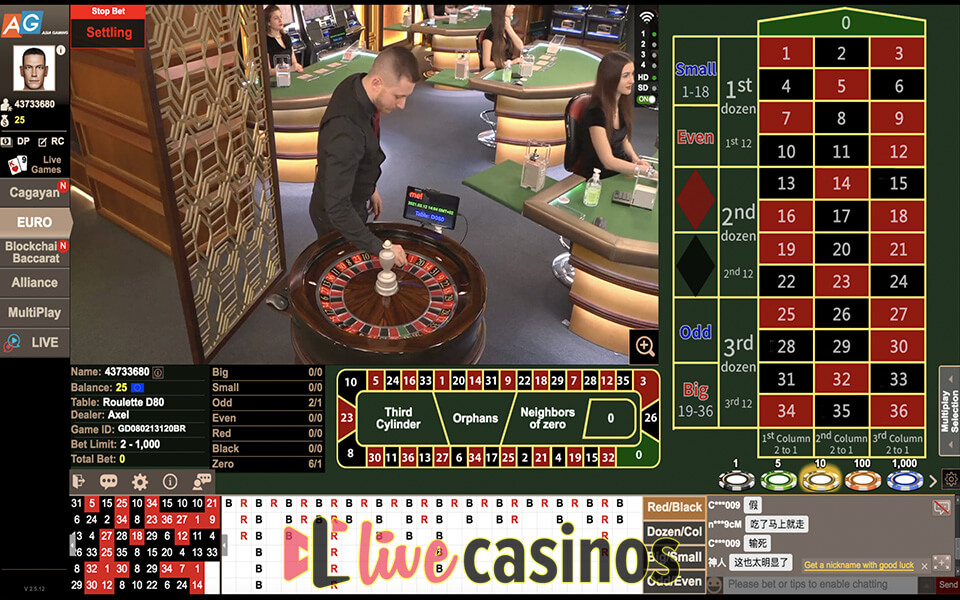 Live Roulette AGQ Vegas