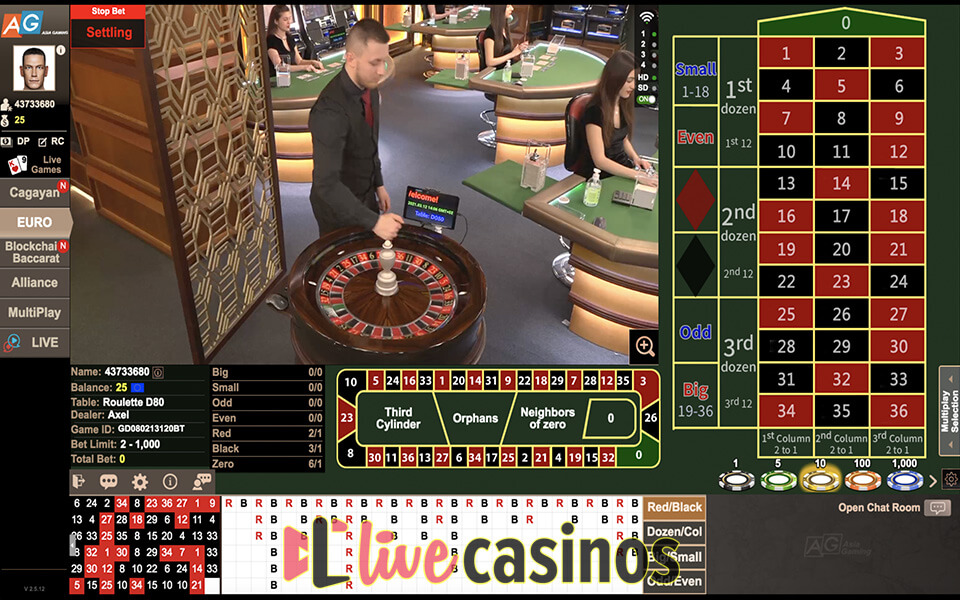Live Roulette AGQ Vegas