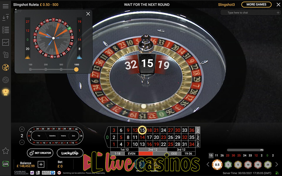 Slingshot Roulette (Playtech)