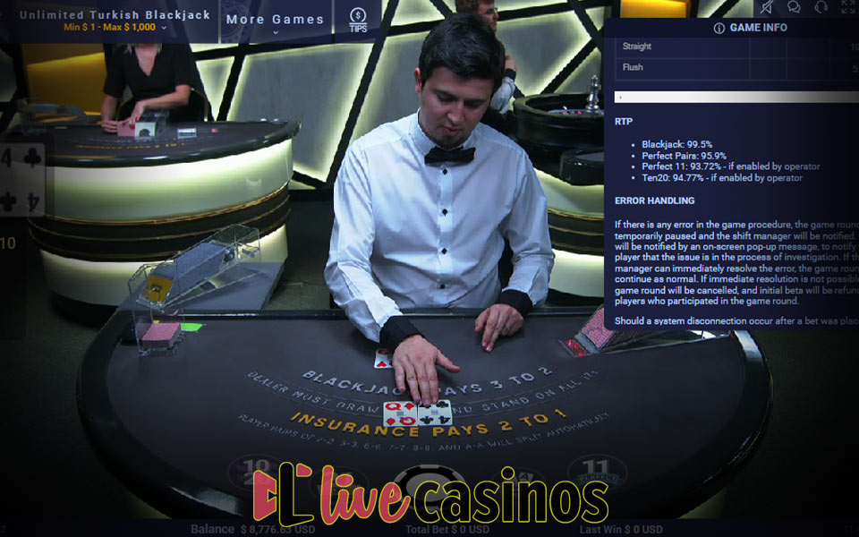 Unlimited Turkish Blackjack Live
