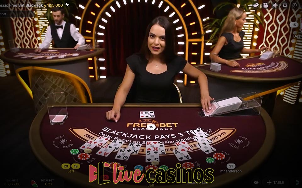 Free Bet Blackjack by Evolution