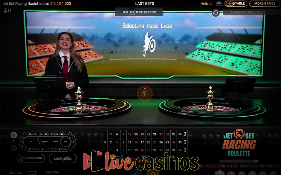 Jet Set Racing Roulette Live