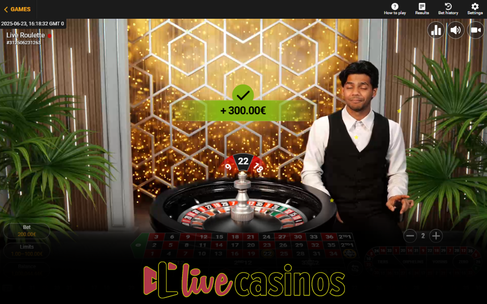 Betgames Live Roulette