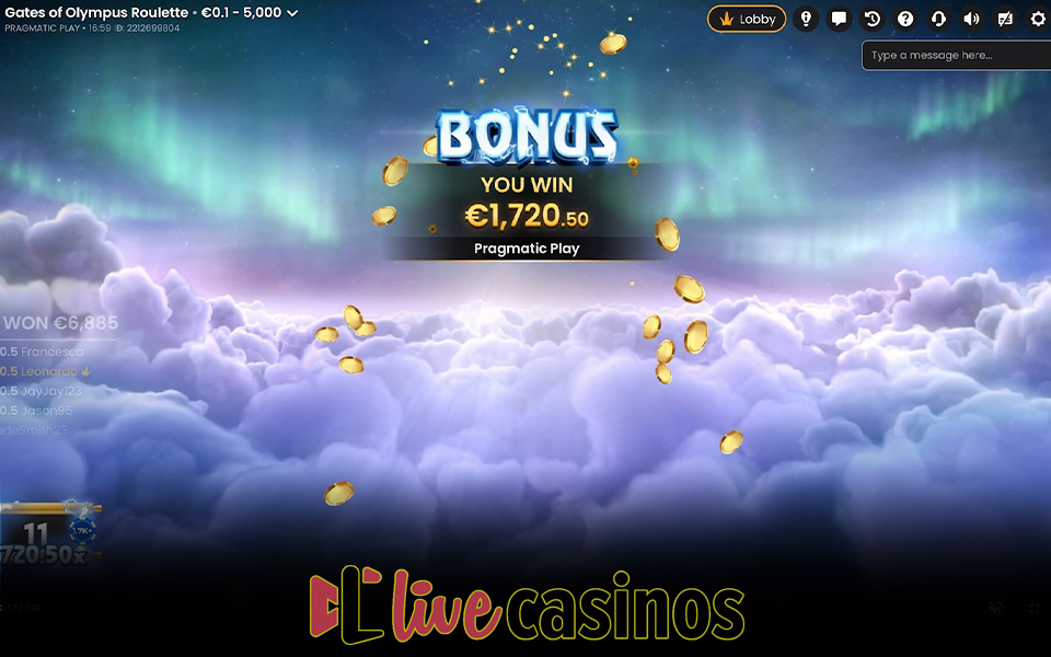 Gates of Olympus Roulette by Pragmatic Play - Live Casino Review 2026